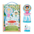 Melissa & Doug Wooden Magnetic Dress-Up Set: Double-Sided Ballerina/Fairy & Swan (52 Pieces)