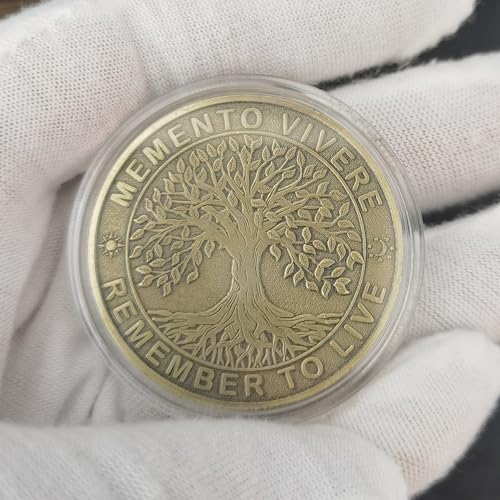 Memento Mori Challenge Coin – Bronze Stoic Token with Amor Fati Design for Daily Reflection & EDC
