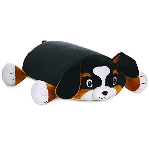 MEMORY MATES Bernie the Bernese Dog Memory Foam Pillow Plush – 15" Stuffed Animal with Hidden Journal Pocket
