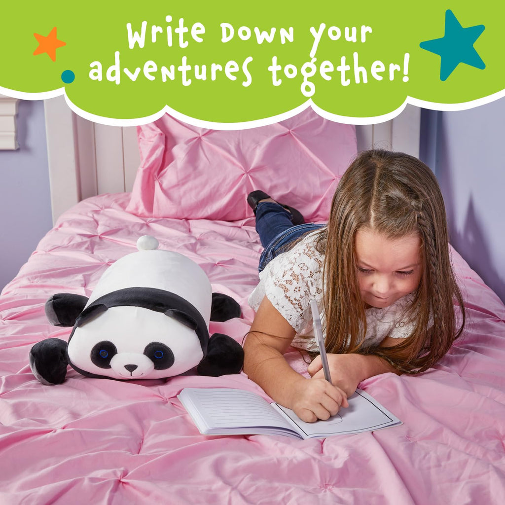 MEMORY MATES Booski the Panda – 15-Inch Memory Foam Plush with Hidden Journal Pocket