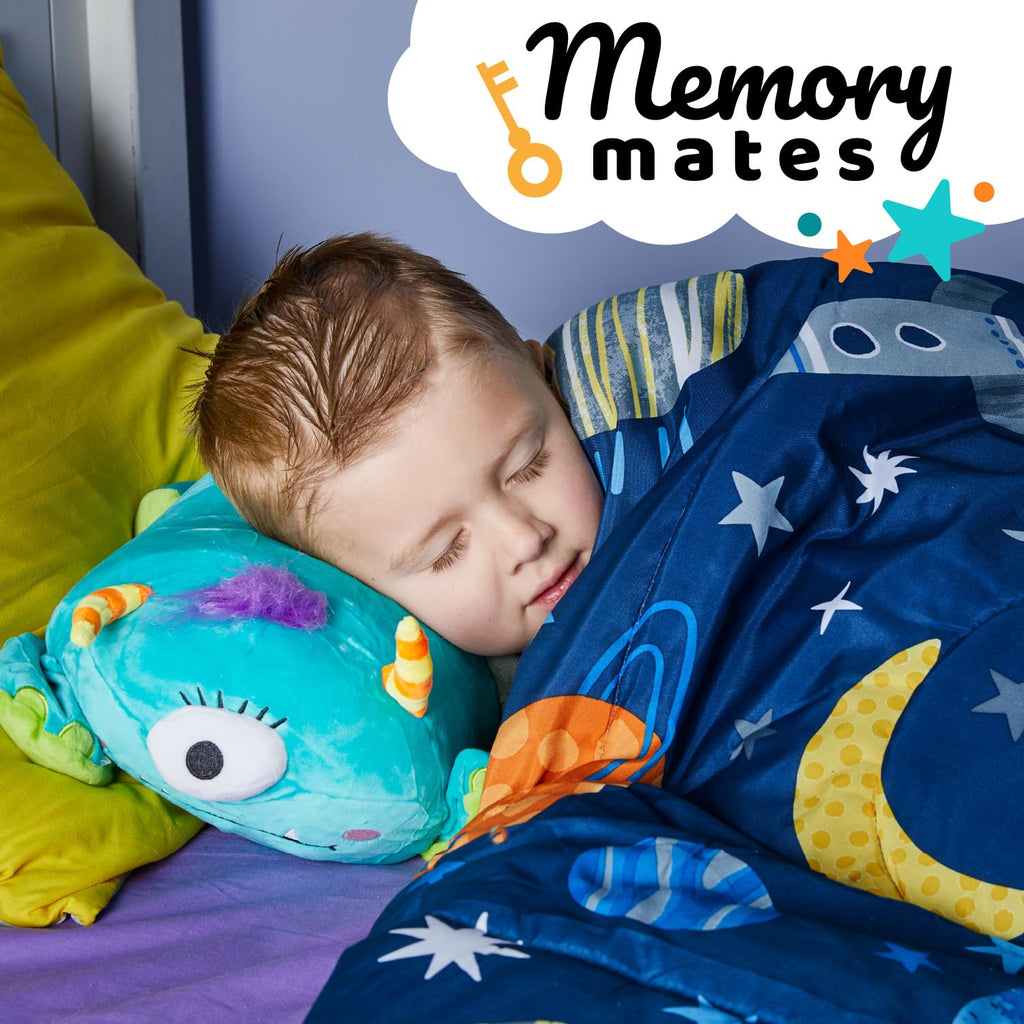 MEMORY MATES Tata the One-Eyed Monster: 15-Inch Memory Foam Pillow Plush with Hidden Diary Pocket