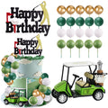MEMOVAN 22-Piece Golf Cake Toppers Set with Mini Golf Cart, Balls, and Happy Birthday Topper