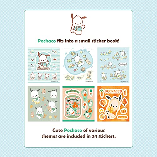 MENBLY Pochacco Sticker Minibook - 24 Unique Vinyl Stickers for Scrapbooking & Decor