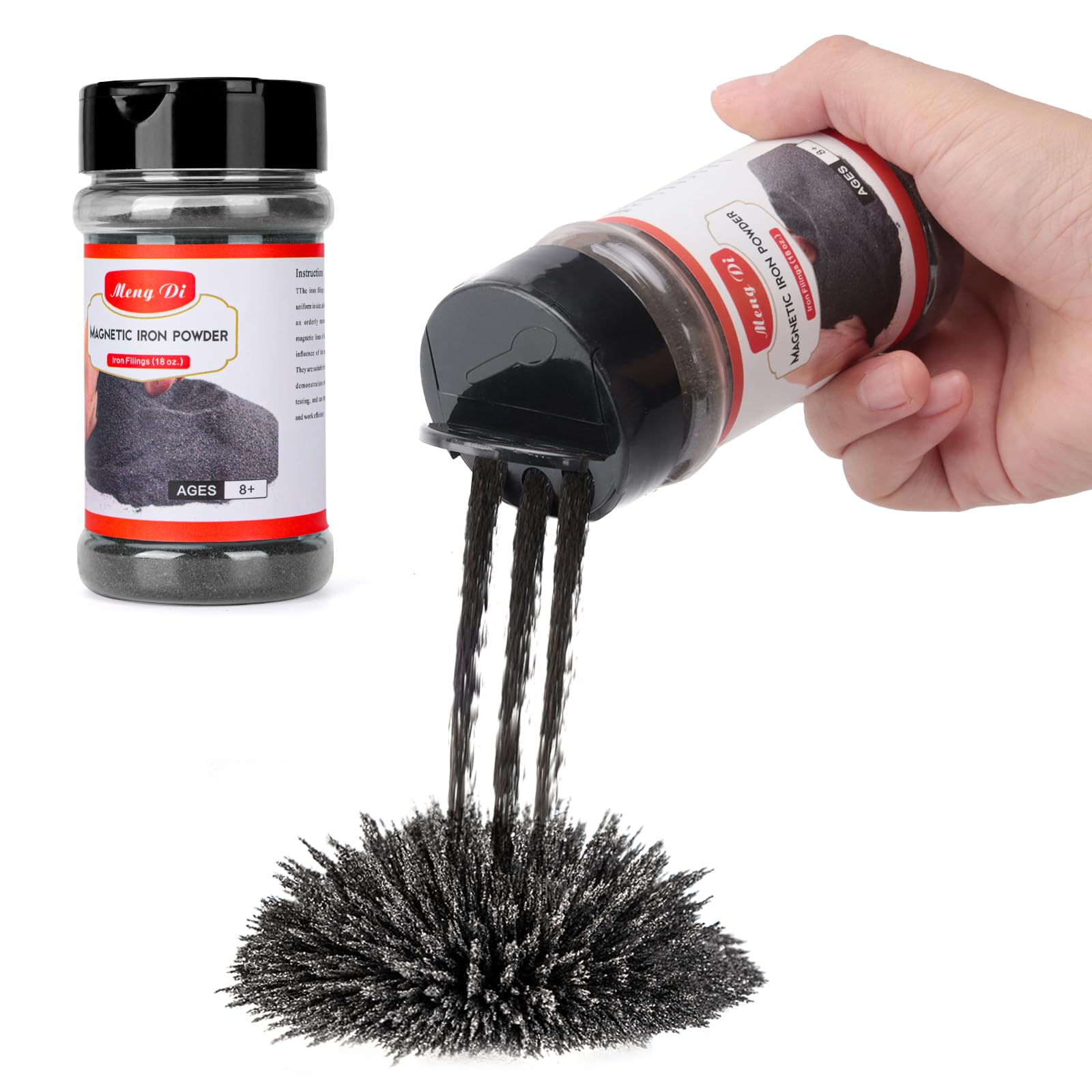 Meng Di Iron Filings Powder 18 oz – Magnetic Iron Powder for STEM, Slime, and Science Experiments