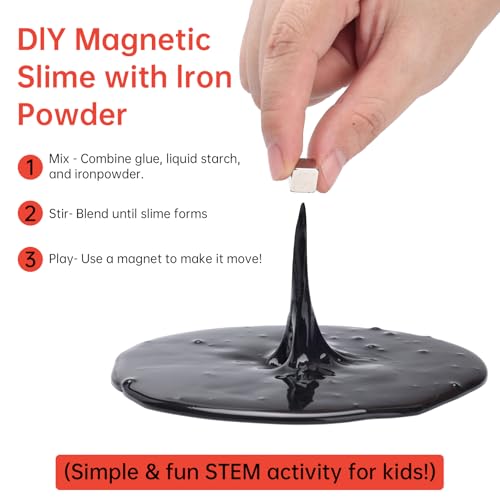 Meng Di Iron Filings Powder 18 oz – Magnetic Iron Powder for STEM, Slime, and Science Experiments
