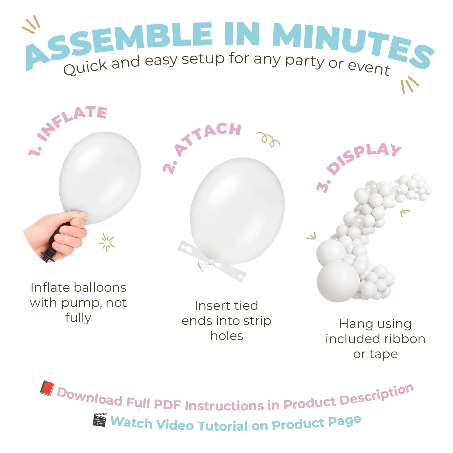Mermaid Balloon Garland Arch Kit – 106 Piece Under the Sea Party Decorations with Foil Balloons by Vellax