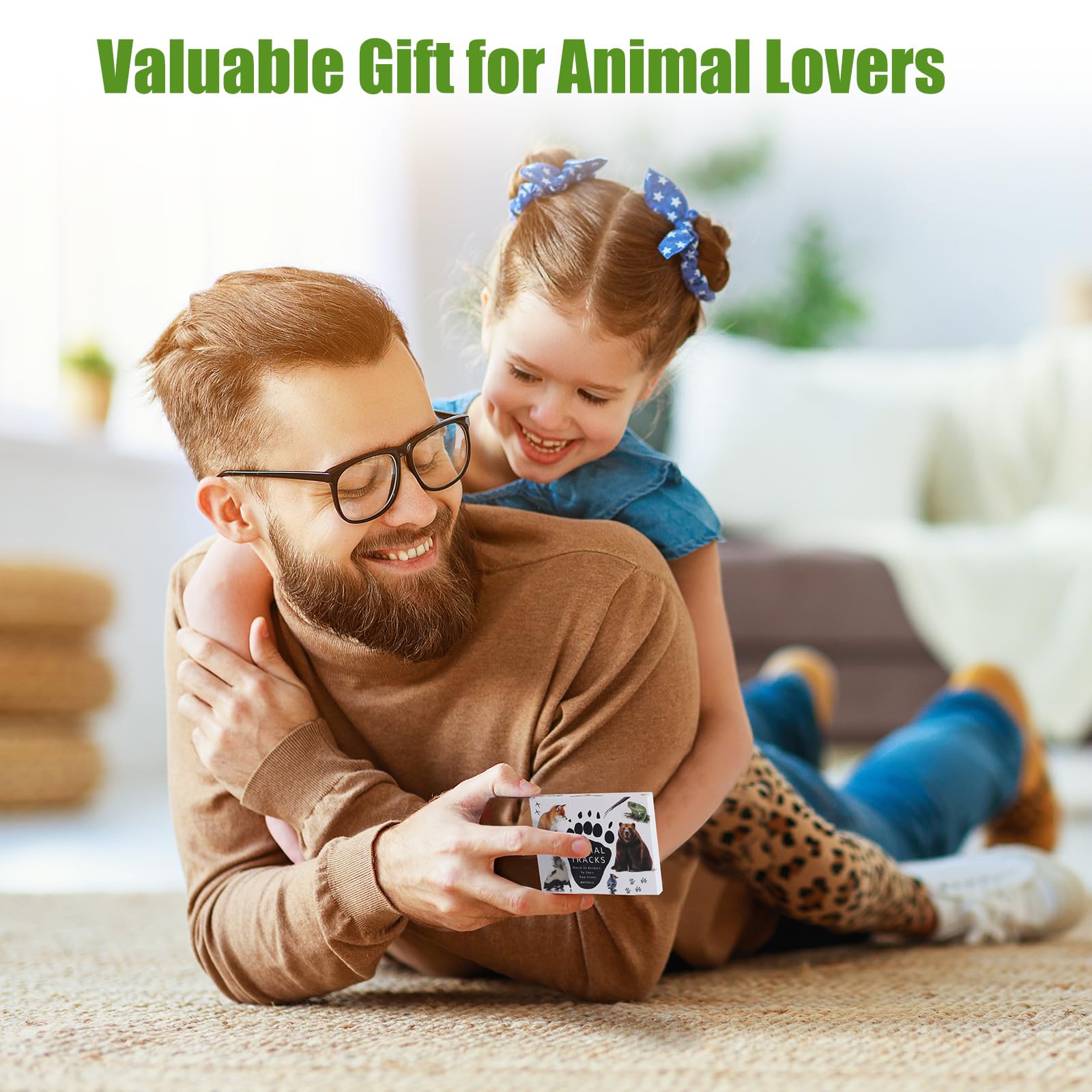 MEROCO Forest Animals Tracks Cards - 64-Piece Matching Game for Kids, Animal Track Identification Flash Cards, Homeschool Learning Toys