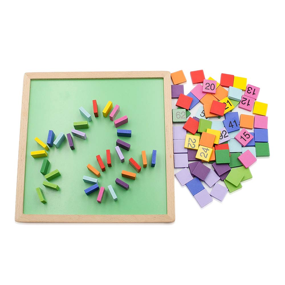 MERRYHEART Montessori Hundred Board: Wooden Counting Toy for Kids Ages 3+