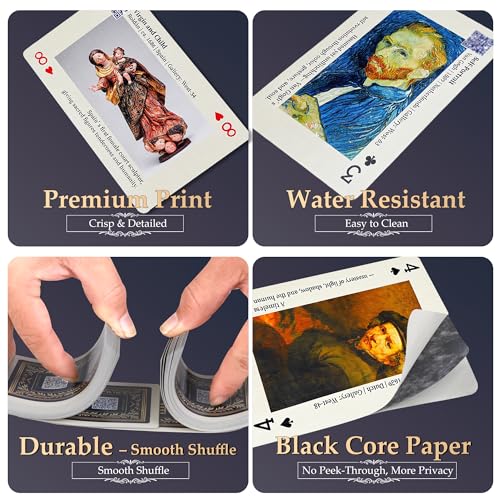 merryhome Arts of Playing Cards with QR Audio Guides - The National Gallery of Art x Discover Art & Play Cards | 54 Masterpieces | Museum Deck