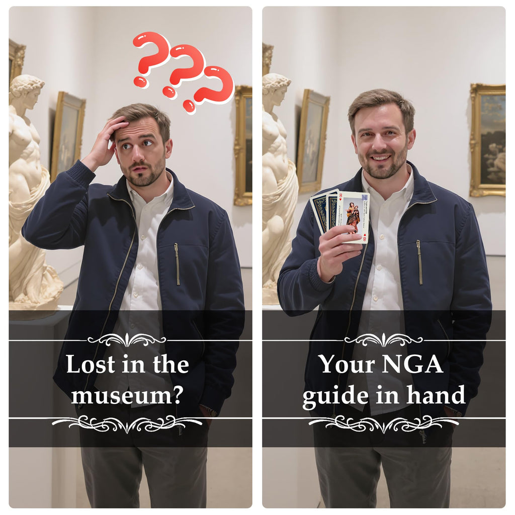 merryhome Arts of Playing Cards with QR Audio Guides - The National Gallery of Art x Discover Art & Play Cards | 54 Masterpieces | Museum Deck