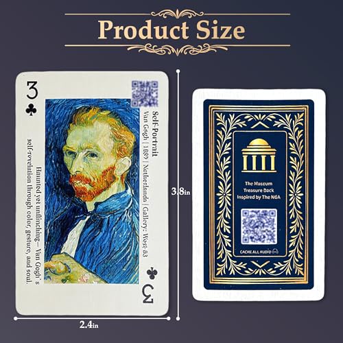 merryhome Arts of Playing Cards with QR Audio Guides - The National Gallery of Art x Discover Art & Play Cards | 54 Masterpieces | Museum Deck