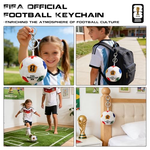 MESUCA 2026 World Cup Soccer Plush – Official 4.7-Inch Soft Pillow Toy with Trophy & Flags