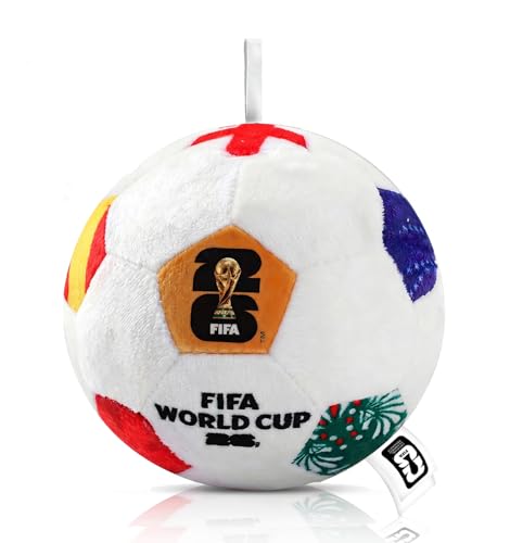 MESUCA 2026 World Cup Soccer Plush – Official 4.7-Inch Soft Pillow Toy with Trophy & Flags