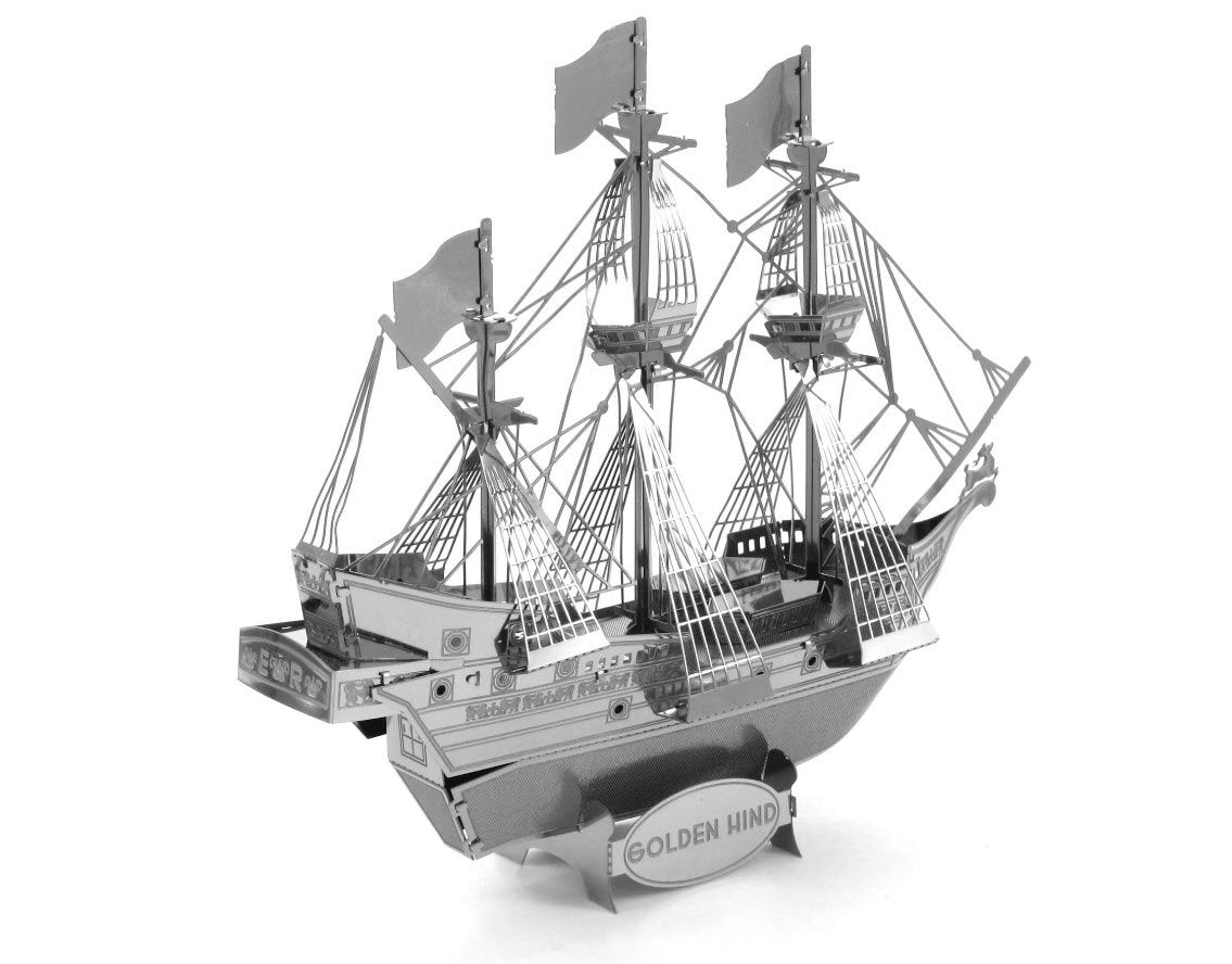 Metal Earth Golden Hind 3D Metal Model Kit – 2 Sheets, Moderate Difficulty