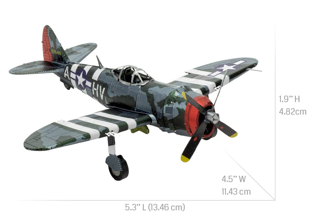 Metal Earth P-47 Thunderbolt 3D Metal Model Kit – 2 Sheet Moderate Difficulty 1:94 Scale