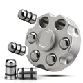 Metal Gear Fidget Spinner – Silent Aluminum Alloy Toy with Fiber Case for Adults & Kids