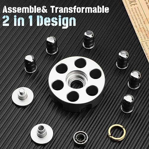 Metal Gear Fidget Spinner – Silent Aluminum Alloy Toy with Fiber Case for Adults & Kids