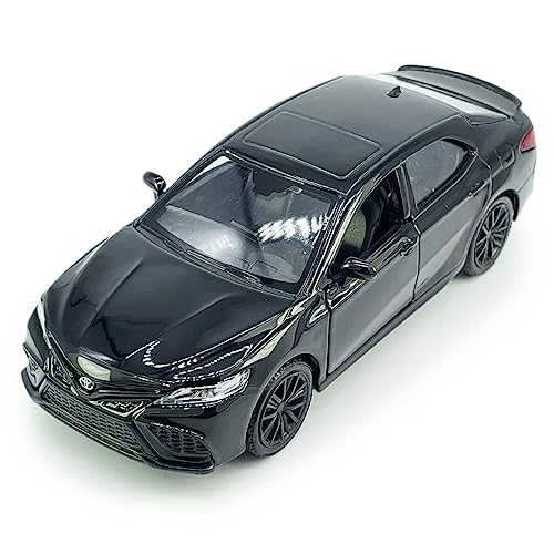 Metanyl 1/36 Scale Camry XSE 2022 Diecast Car - Black, Pull Back, Doors Open, Alloy Metal Toy for Boys & Collectors