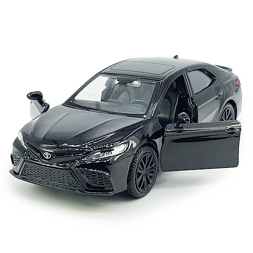 Metanyl 1/36 Scale Camry XSE 2022 Diecast Car - Black, Pull Back, Doors Open, Alloy Metal Toy for Boys & Collectors