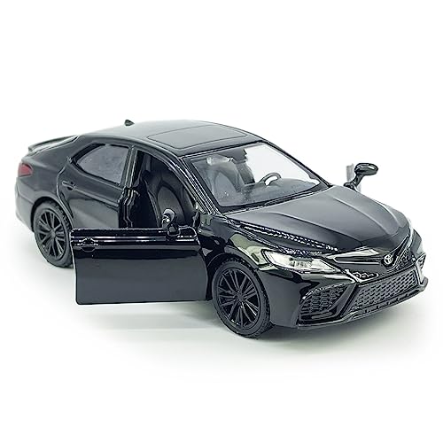 Metanyl 1/36 Scale Camry XSE 2022 Diecast Car - Black, Pull Back, Doors Open, Alloy Metal Toy for Boys & Collectors