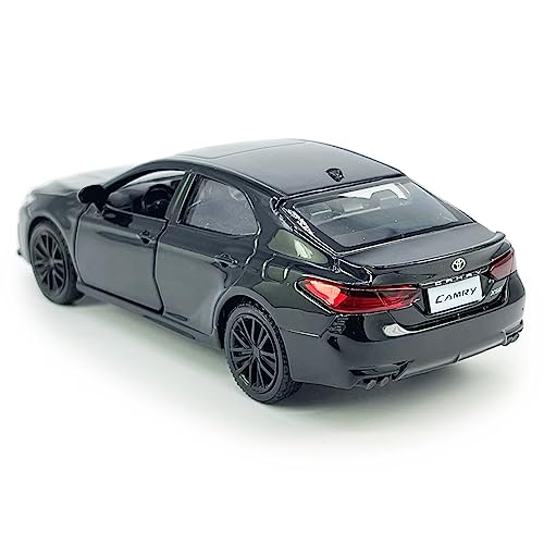 Metanyl 1/36 Scale Camry XSE 2022 Diecast Car - Black, Pull Back, Doors Open, Alloy Metal Toy for Boys & Collectors