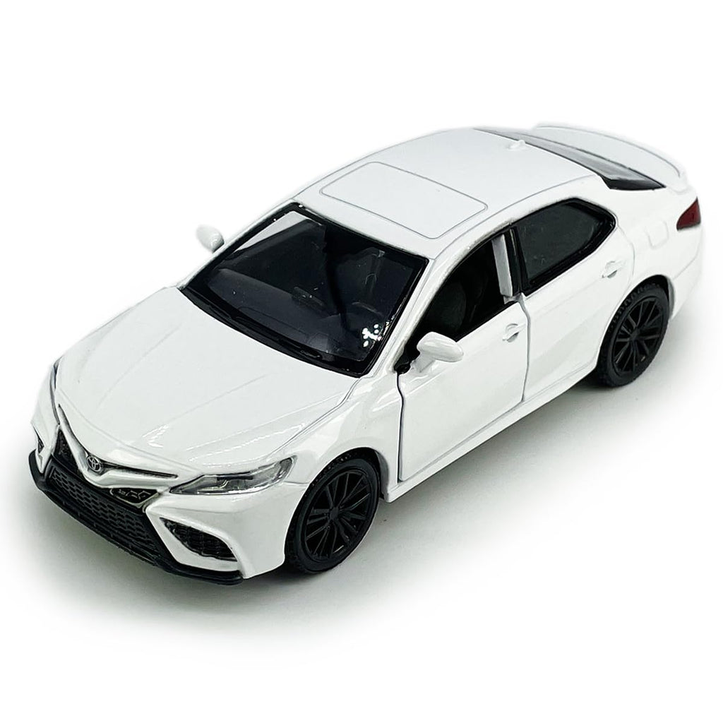 Metanyl 1/36 Scale Camry XSE 2022 Diecast Model Car - White, Pull-Back Action, Opening Doors, Metal Alloy