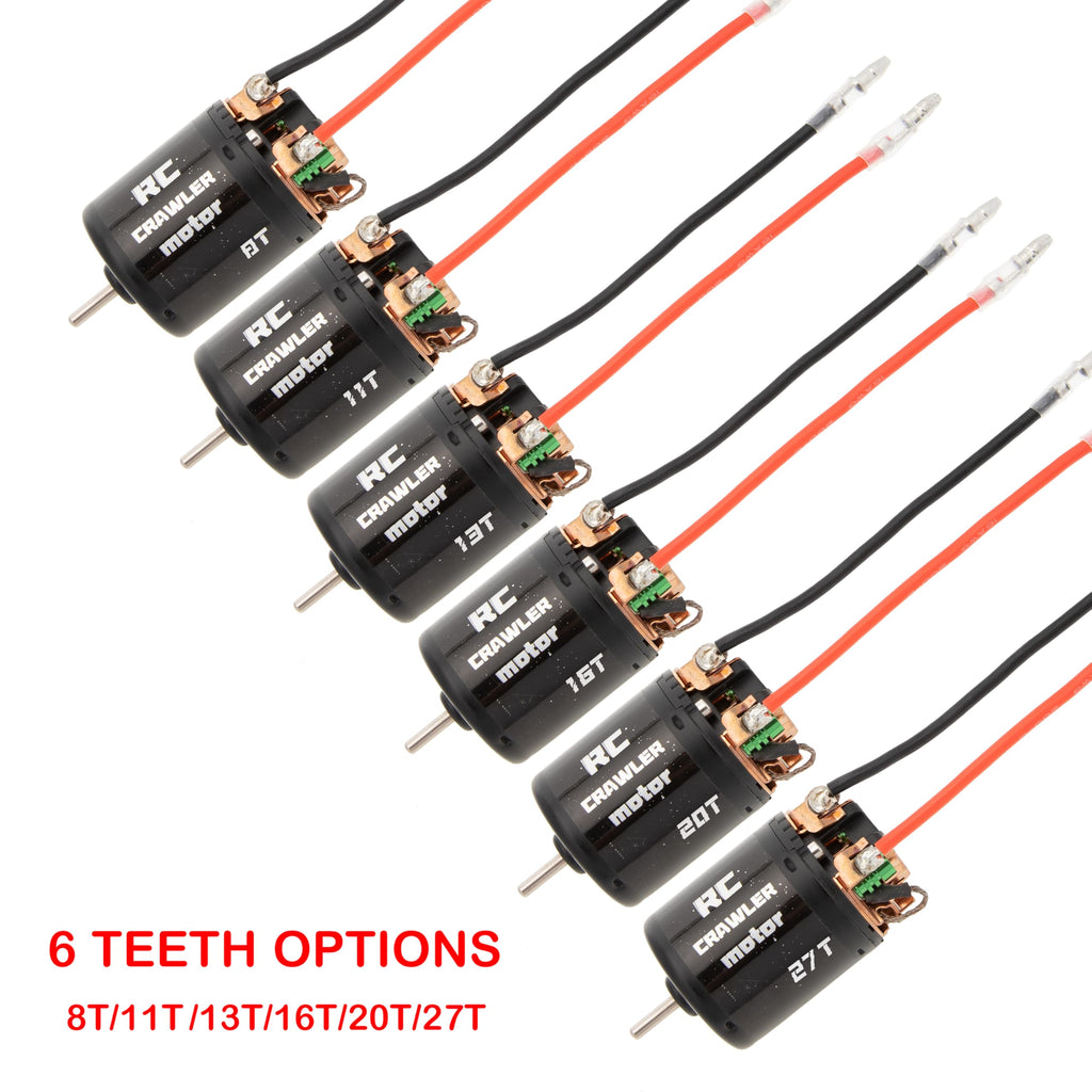 MEUS Racing 540 Brushed Motor 13T – High-Efficiency Dual-Ball Bearing Upgrade for 1/10 RC Crawlers