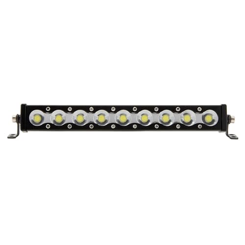 MEUS RACING 95mm LED Roof Light Bar for 1/10 1/8 RC Crawlers - 9 Bead Aluminum Light Bar with Chrome Shade