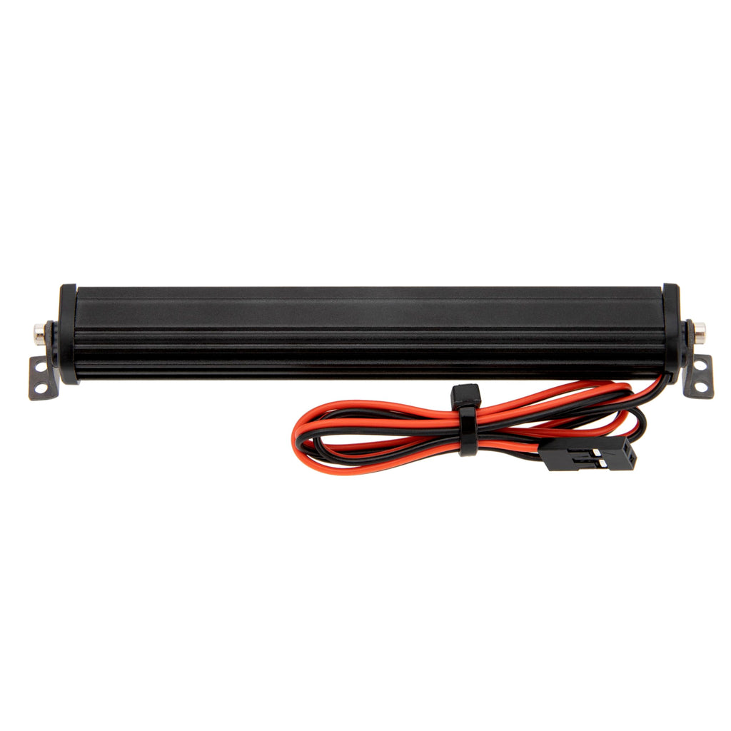 MEUS RACING 95mm LED Roof Light Bar for 1/10 1/8 RC Crawlers - 9 Bead Aluminum Light Bar with Chrome Shade