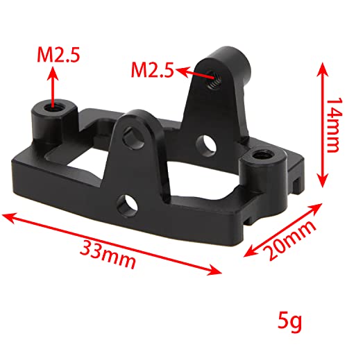 MEUS RACING Aluminum Servo Mount for TRX4M 1/18 RC Crawler – Black CNC Upgrade for Stock Frame