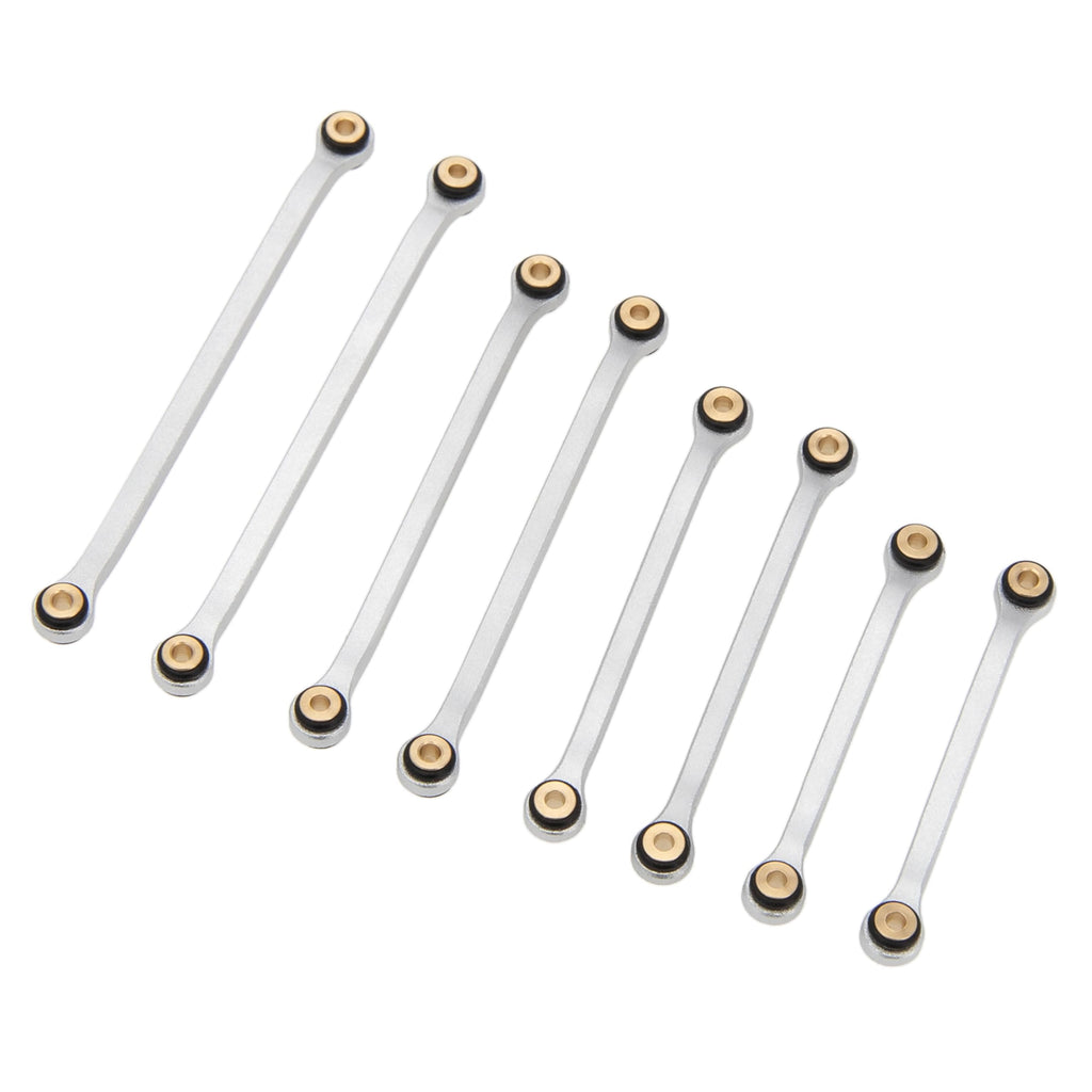 MEUS RACING Ascent-32 Silver Chassis Links for Redcat 1/32 RC Crawler Upgrades