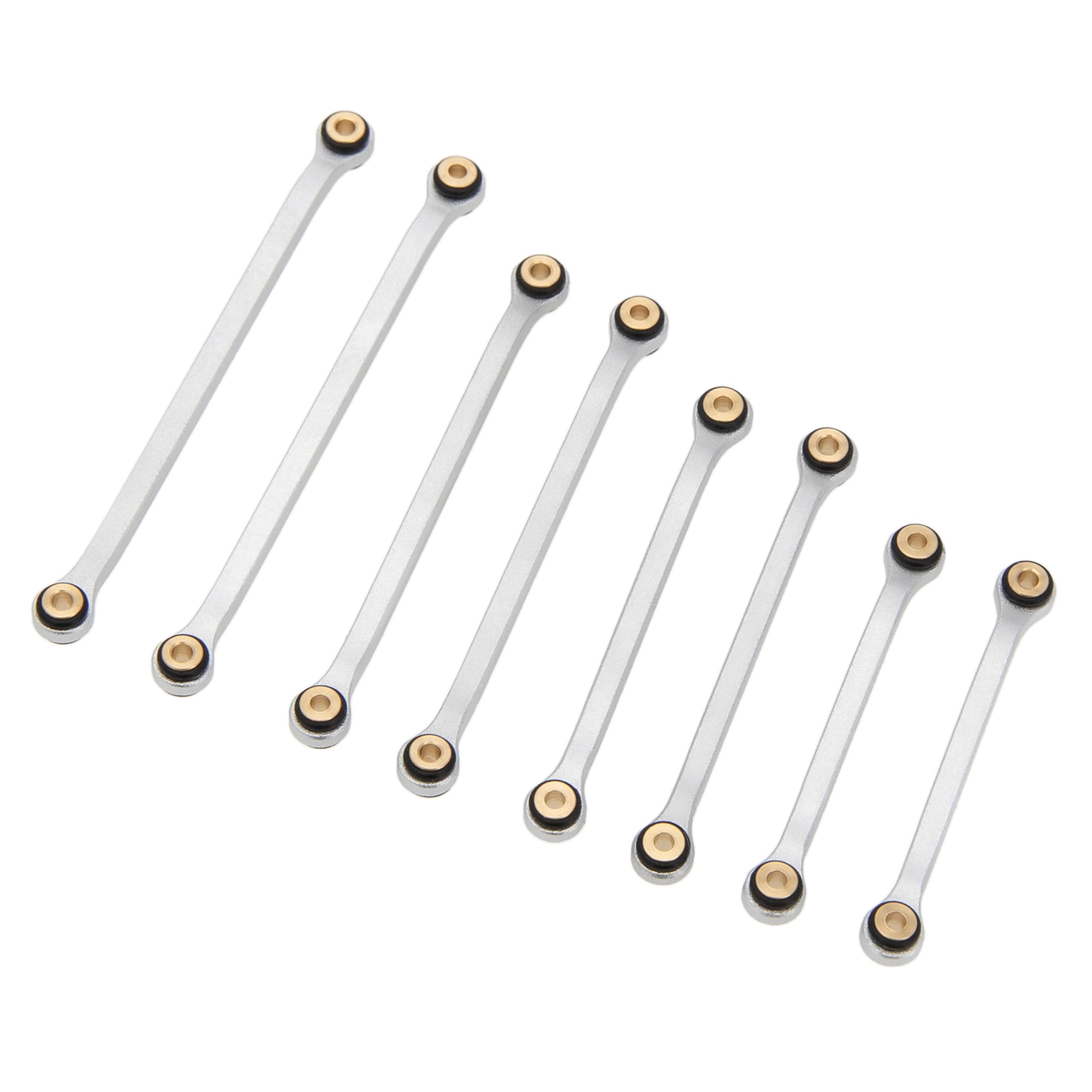 MEUS RACING Ascent-32 Silver Chassis Links for Redcat 1/32 RC Crawler Upgrades