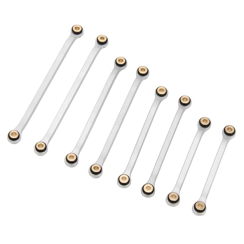 MEUS RACING Ascent-32 Silver Chassis Links for Redcat 1/32 RC Crawler Upgrades