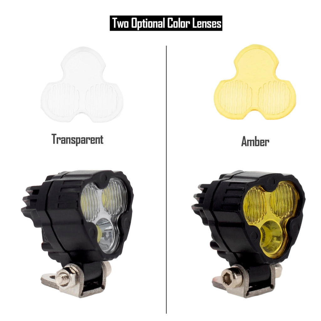 MEUS RACING LED Light Kit for 1/18 1/24 RC Crawlers – 2 Spotlights with Remote Control