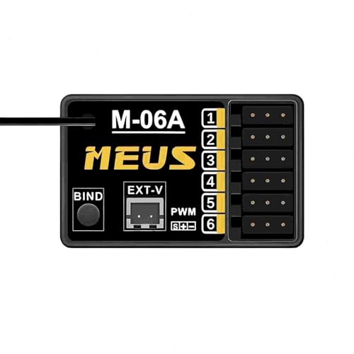 MEUS RACING M-06A 2.4GHz 6CH RC Receiver – 984ft Range, Telemetry, Water Splash Proof