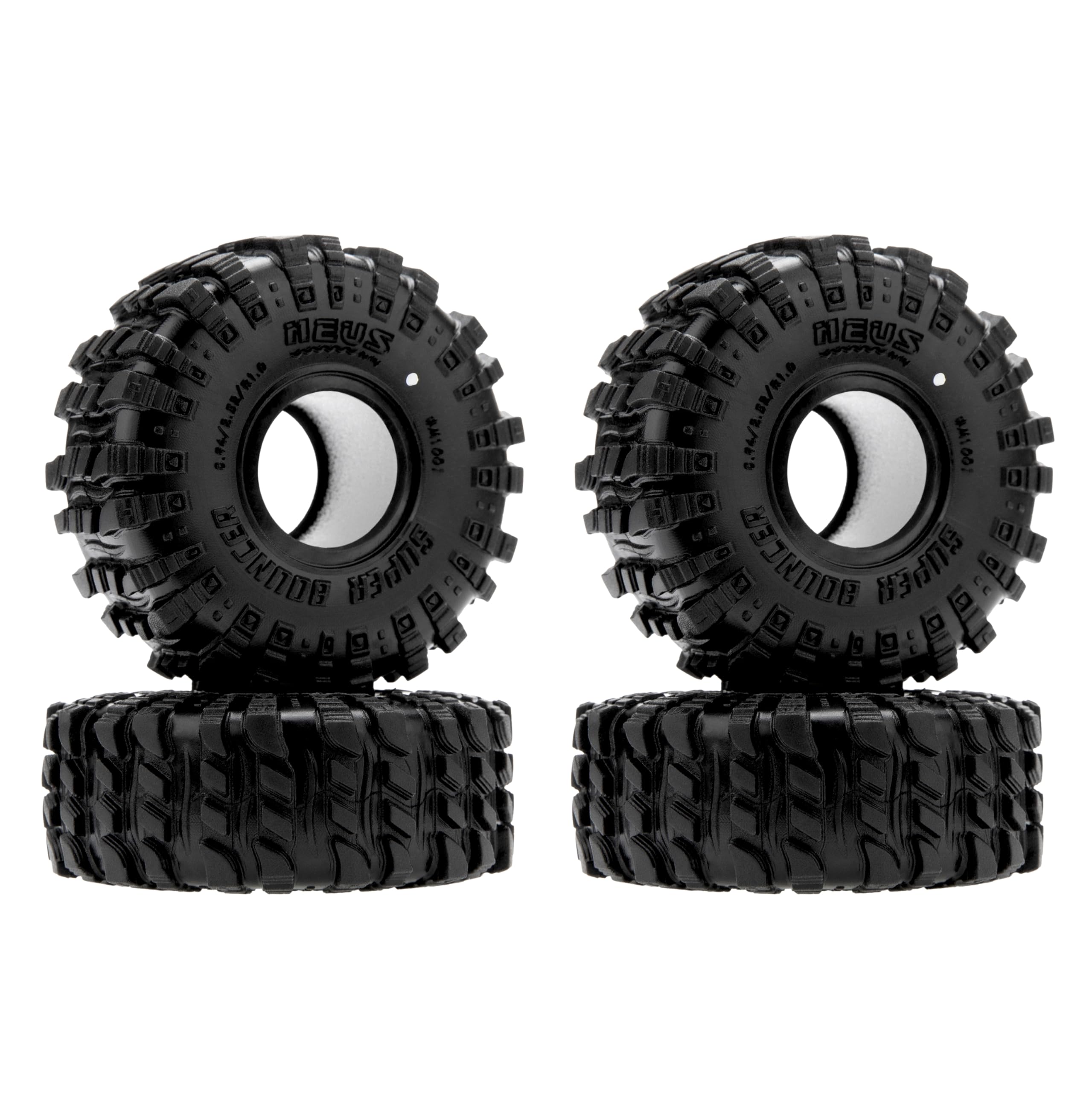 MEUS RACING MS6 Super Bouncer 1.0 Crawler Tires - Fits TRX4M, SCX24, FCX24, AX24 (0.94x2.52in)