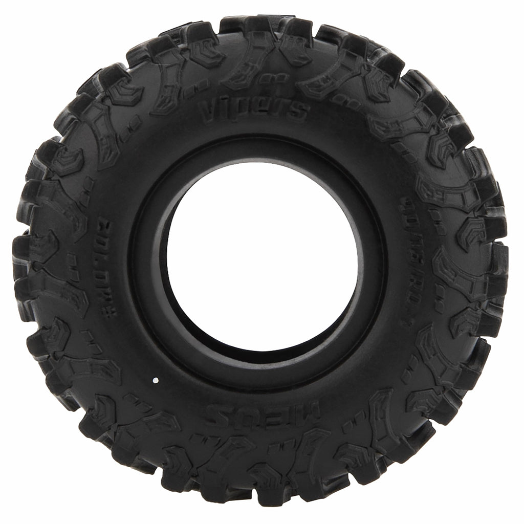 MEUS RACING MS6 Vipers 0.7 Crawler Tires for Axial SCX30 & Redcat Ascent-32 – Super Soft White-Dot Compound Mud Terrain