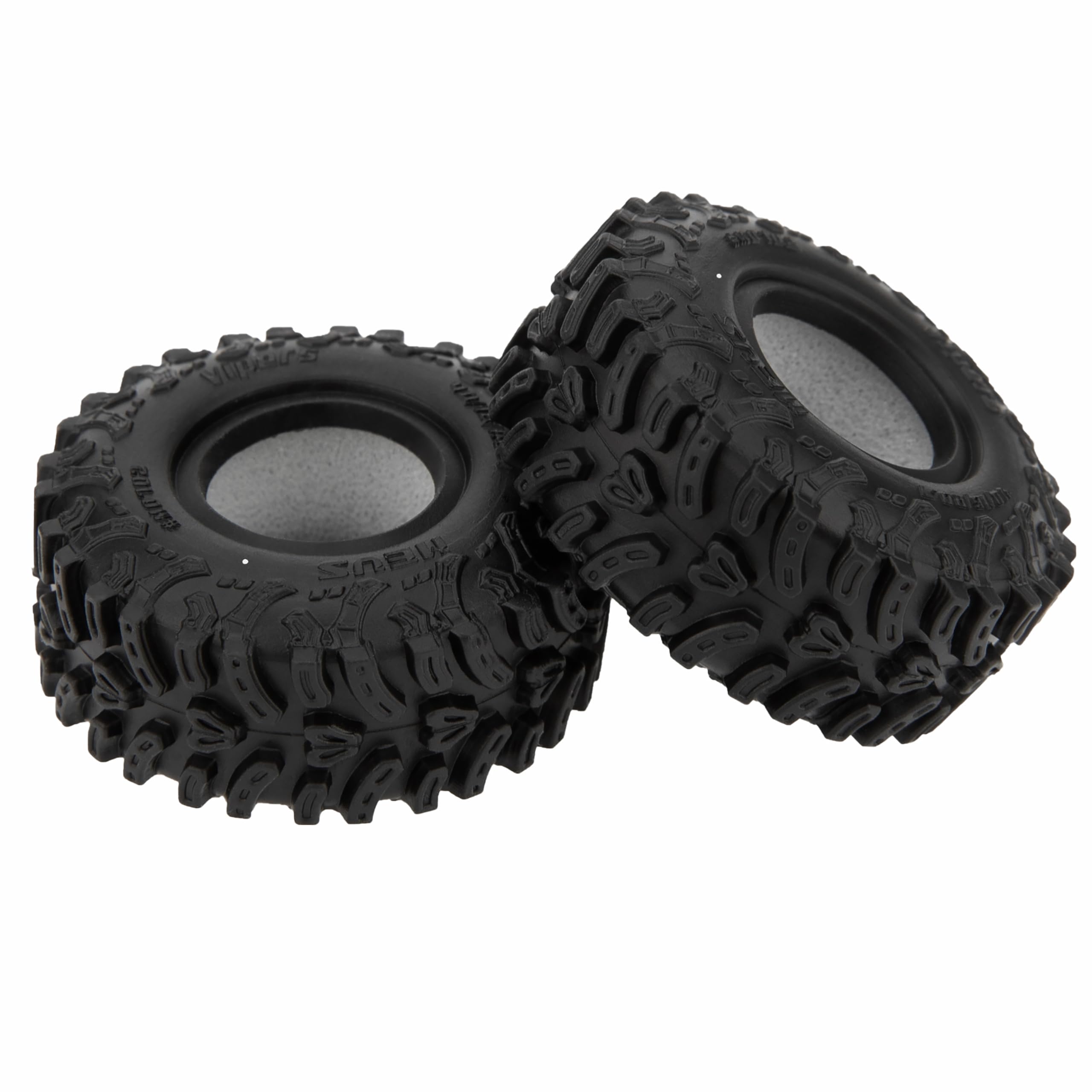 MEUS RACING MS6 Vipers 0.7 Crawler Tires for Axial SCX30 & Redcat Ascent-32 – Super Soft White-Dot Compound Mud Terrain