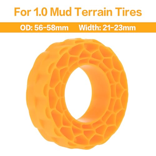 MEUS RACING Soft Silicone Rubber Inserts for 1.0 Tires (56-58mm) - Orange Soft Compound