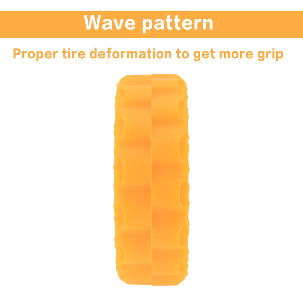 MEUS RACING Soft Silicone Rubber Inserts for 1.0 Tires (56-58mm) - Orange Soft Compound