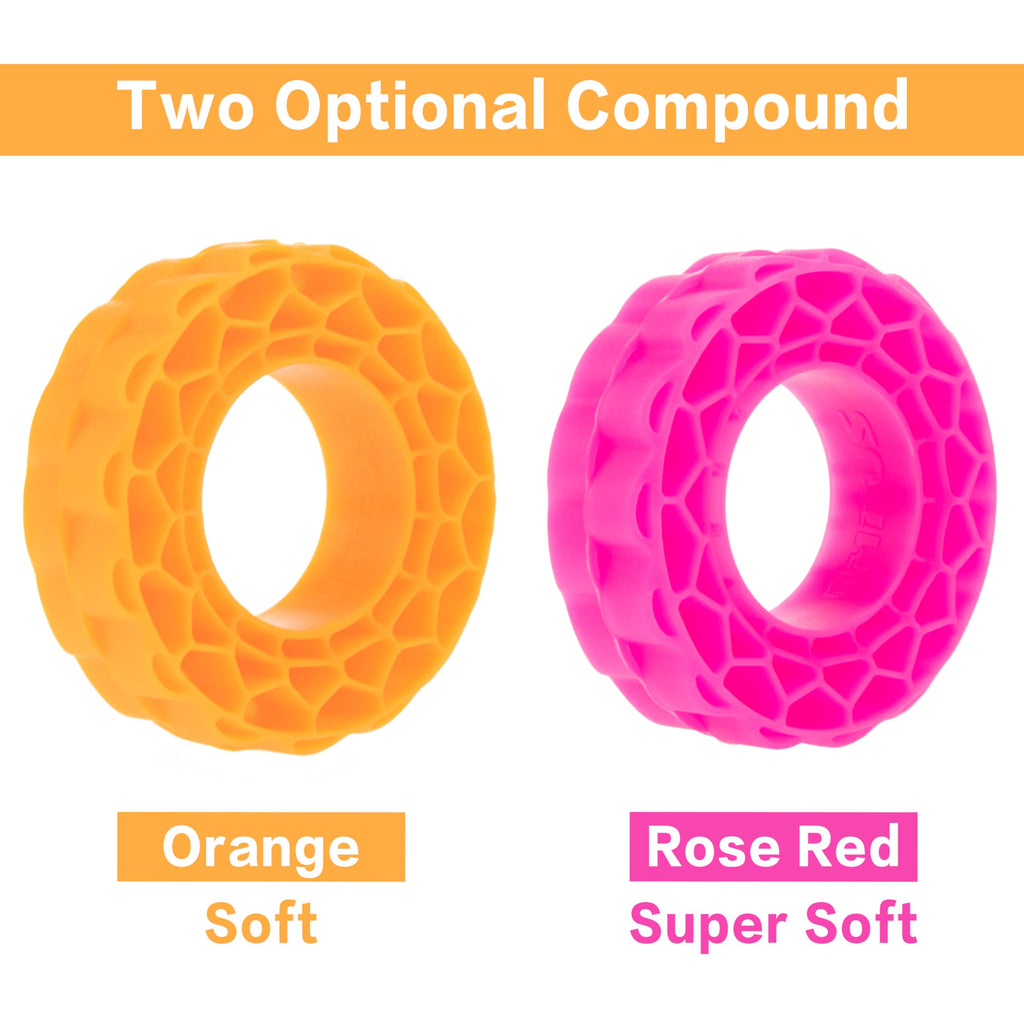 MEUS RACING Soft Silicone Rubber Inserts for 1.0 Tires (56-58mm) - Orange Soft Compound