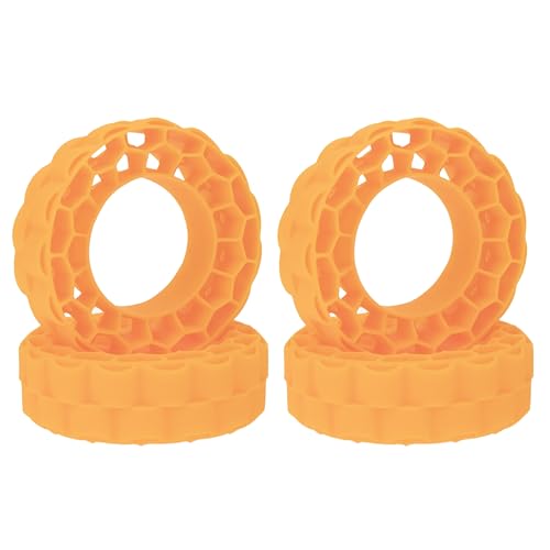MEUS RACING Soft Silicone Tire Inserts for 1.3" RC Crawler Tires (Orange, 68-72mm)