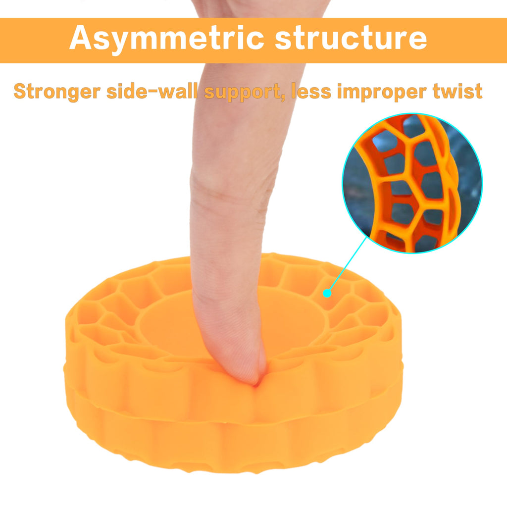 MEUS RACING Soft Silicone Tire Inserts for 1.3" RC Crawler Tires (Orange, 68-72mm)