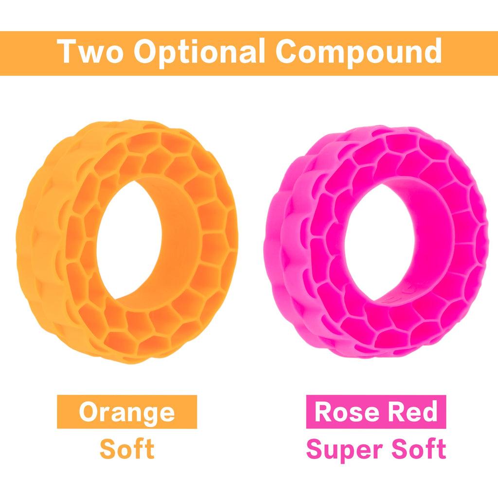 MEUS RACING Soft Silicone Tire Inserts for 1.3" RC Crawler Tires (Orange, 68-72mm)