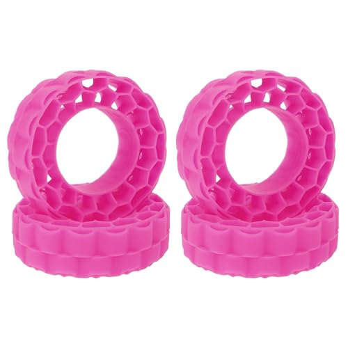 MEUS RACING Super Soft Silicone Rubber Inserts for 1.3" RC Crawler Tires (Rose Red) - 68-72mm OD