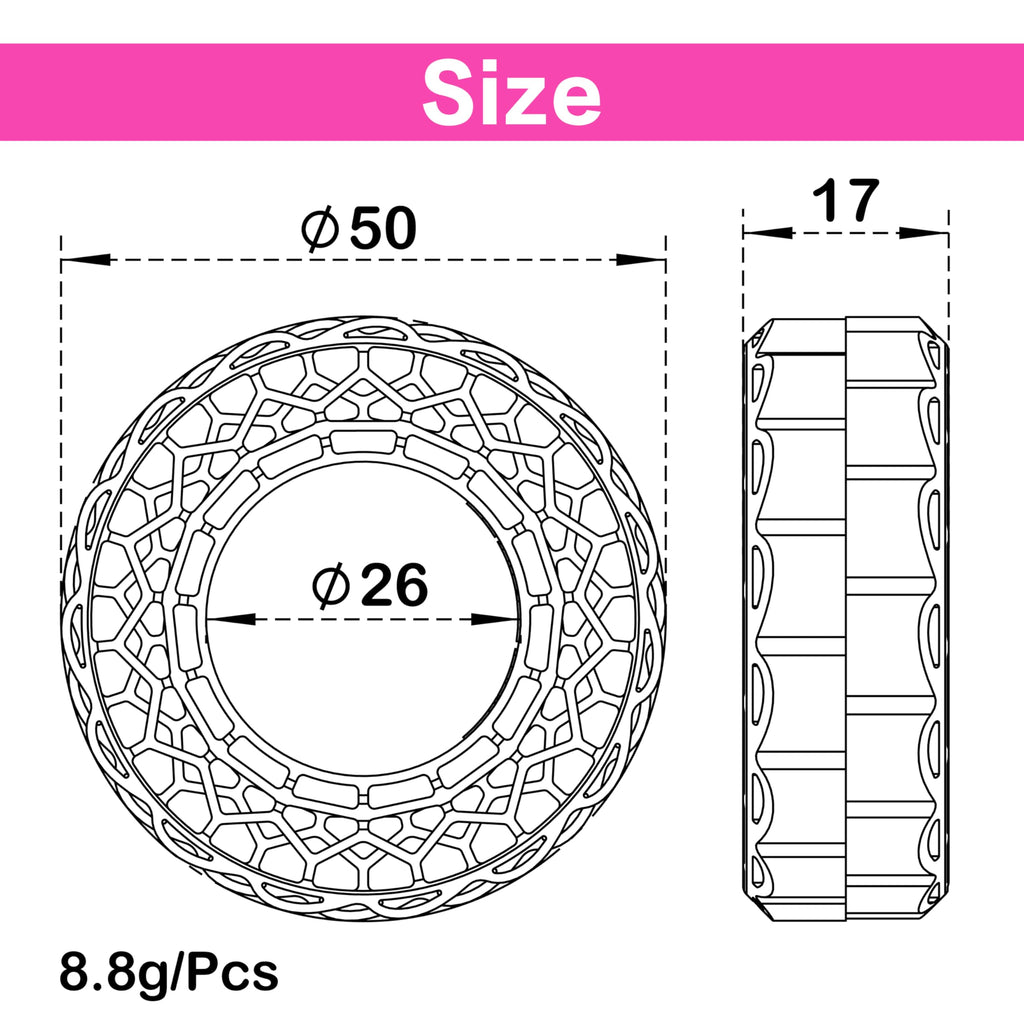 MEUS RACING Super Soft Silicone Rubber Inserts for 56-58mm 1.0" Tires (Super Soft)