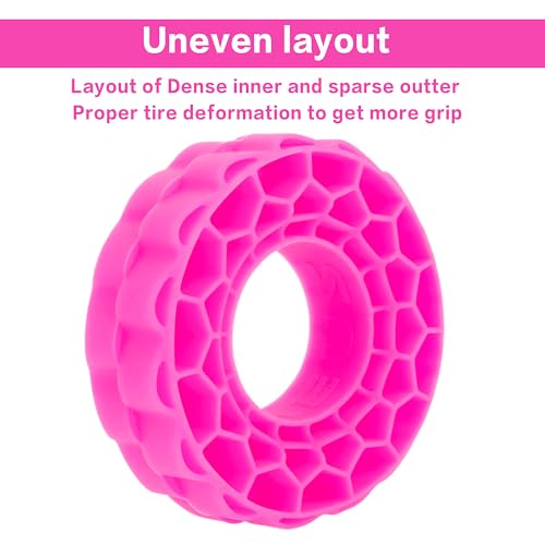 MEUS RACING Super Soft Silicone Rubber Tire Inserts for 1.0" RC Crawler Tires (Rose Red, 62-66mm)