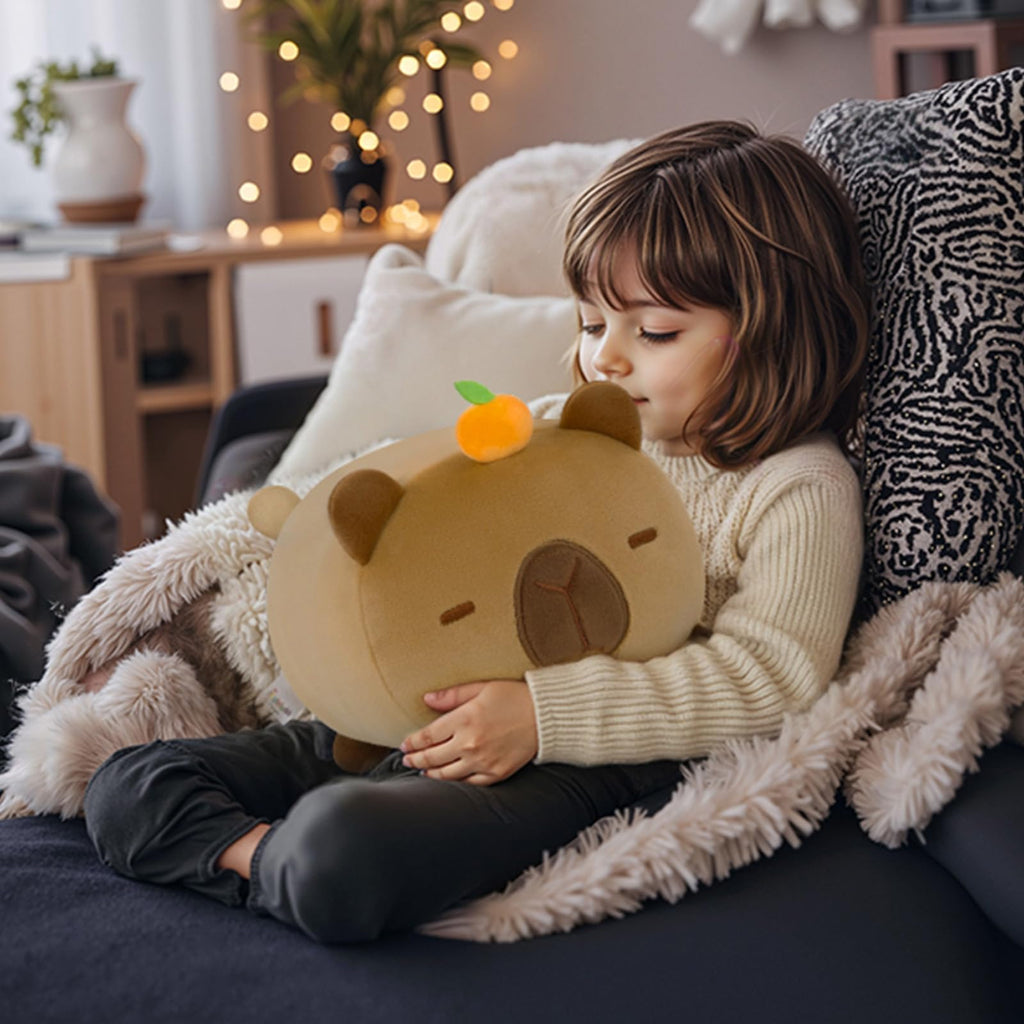Mewaii 8-Inch Capybara Plush Pillow – Soft Kawaii Stuffed Animal Toy