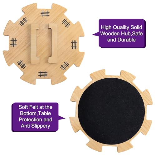 Mexican Train Dominoes Accessories Set – Wooden Hub, Metal Markers & Score Pads for 2-8 Players