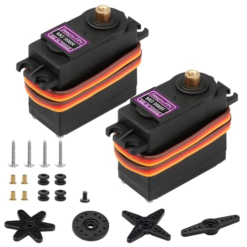 MG996R Metal Gear Servo 2-Pack by Beffkkip – 12kg/cm Torque for RC Cars, Robots, and DIY